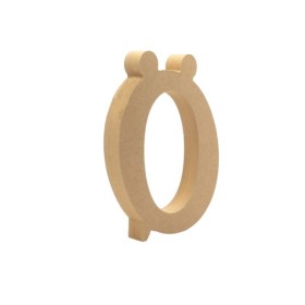 18mm Ö - Harf Ahşap Obje HR19 Yükseklik: 15 cm Ahşap Obje HR19