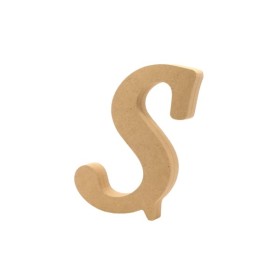 18mm S - Harf Ahşap Obje HR22 Yükseklik: 15 cm Ahşap Obje HR22