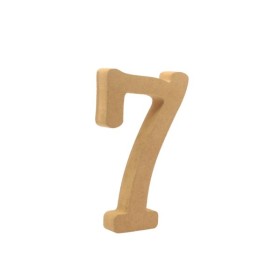 18mm 7 Rakamı Ahşap Obje  Yükseklik: 15 cm 18mm 7 Rakamı Ahşap Obje