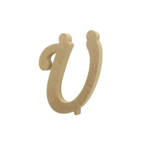 18mm Ü - Harf Ahşap Obje HR26  Yükseklik: 15 cm Ahşap Obje HR26