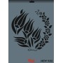 Rich New Seri N-583 Stencil 35x25cm