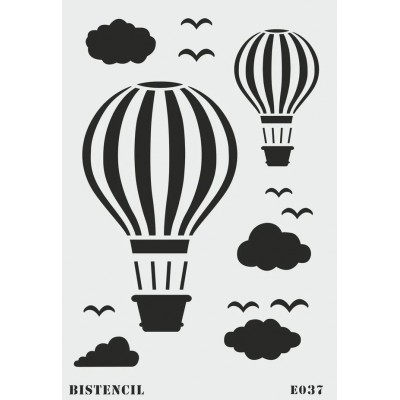 biStencil Uçan Balon Şablon 25x35cm E-037