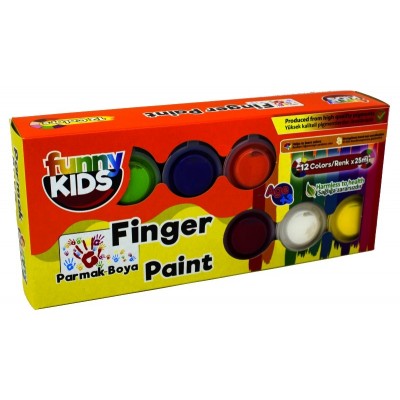 Funny Kids Parmak Boyası Seti 12 Renk x 25ml