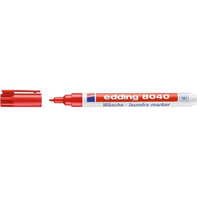 Edding 8040 Çamaşır İşaretleme Kalemi  Kırmızı