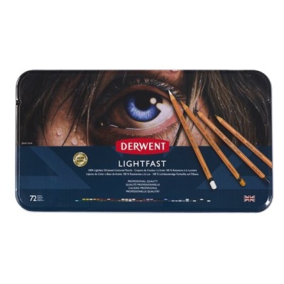 Derwent Lightfast Pencils Renkli Boya Kalemi 72'li Teneke Kutu