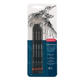 Derwent Graphic Pencils Soft 4'lü Blister (Sketching) 