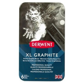 Derwent XL Grafit Bloklar 6'lı Set Teneke Kutu