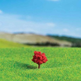 Kırmızı Renkli Bodur Ağaç 2,5 cm 6 lı