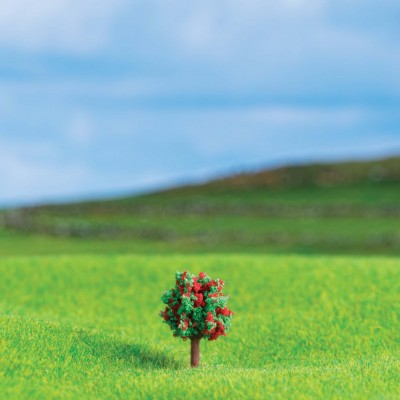 Kırmızı Çiçekli Bodur Ağaç 2,5 cm 6 lı
