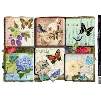 Tex.co Ligt Dekupaj Kağıdı 35x50 cm Model 42