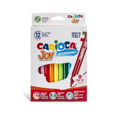 Carioca Joy Süper Yıkanabilir Keçeli Boya Kalemi 12’Li