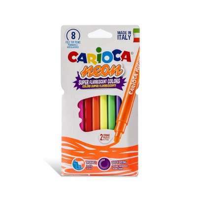 Carioca Fosforlu Yıkanabilir Keçeli Boya Kalemi 8’Li