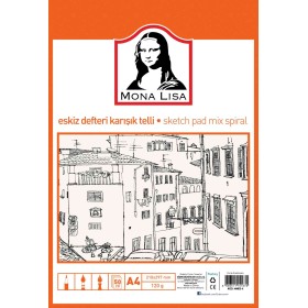 Monalisa Eskiz Defteri Karışık Telli A4 50 yp 