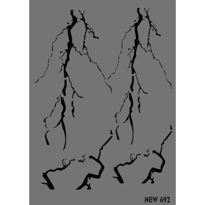Rich New Seri N-692 Stencil 35x25cm