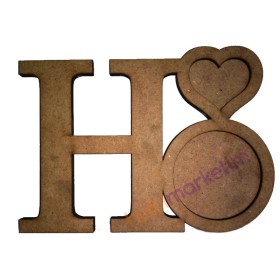H - Harfli Kupa ve Bardak Altlığı Harfli Kupa ve Bardak Altlığı - H