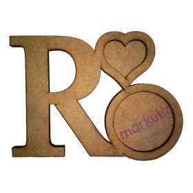 R - Harfli Kupa ve Bardak Altlığı Harfli Kupa ve Bardak Altlığı - R