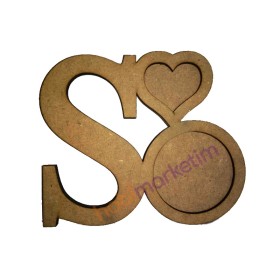 S - Harfli Kupa ve Bardak Altlığı  Harfli Kupa ve Bardak Altlığı - S