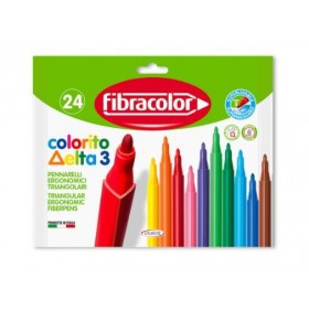 Fibracolor Colorito Delta 3 Keçeli Boya Kalemi 24 Renk