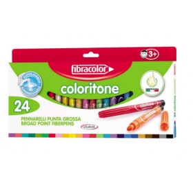 Fibracolor Coloritone Kalın Uçlu Keçeli Kalem 24 Renk