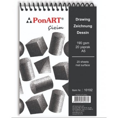 PonART Drawing&Painting Blok 190 gr A5 20 Yaprak