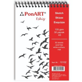 PonART Eskiz Blok 100gr A5 50 Yaprak PonART Eskiz Blok 100gr A5 50 Yaprak