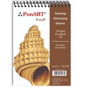 PonART Kraft blok 125 gr A5 30 Yaprak PonART Kraft blok 130 gr A5 30 Yaprak