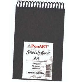 PonART Skecth Book 100gr A4 70 Yaprak (Üstten spiralli) PonART Skecth Book 100gr A4 70 Yaprak (Üstten spiralli)