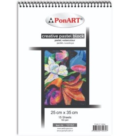 PonART Creative Pastel Blok 160 gr 25x35 cm 15 Yaprak PonART Pastel Blok 160 gr 25x35 cm 15 Yaprak