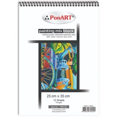 PonART painting Mix 170 gr 25x35 cm 12 Yaprak 