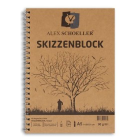 Alex Schoeller Kraft Eskiz Blok A5 Yandan Spiralli 90 gr. 50 yp. Alex Schoeller Kraft Eskiz Blok A5 Yandan Spiralli 90 gr. 60 yp.