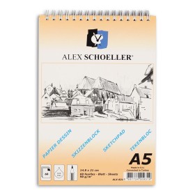 Alex Schoeller Spralli Eskiz Çizim Blok 90 gr. A5 60 Sayfa Alex Schoeller Spralli Eskiz Çizim Blok 90 gr. A5 60 Sayfa