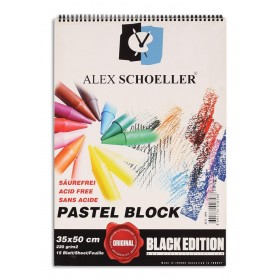 Alex Schoeller Artis Spiralli Siyah Pastel Blok 35x50