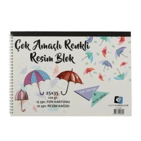 Alex Schoeller Çok Amaçlı Renkli Resim Blok 25x35
