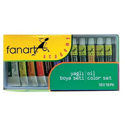 Fanart Academy Yağlı Boya Seti 12 Renk x 12ml