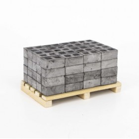 Minyatür Düz Çimento Blok 1/24 GRİ - 50 adt