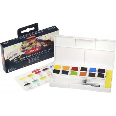 Derwent Inktense 12'Li Tablet Suluboya Seti Palet No:1 - Paınt Pan Pocket Set #1