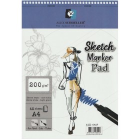 Alex Schoeller Spiralli Sketch Marker Pad 200gr A4 40 Yaprak
