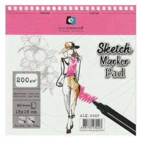 Alex Schoeller Sketch Marker Pad 15x15 200 GR 40 Sayfa