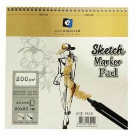 Alex Schoeller Sketch Marker Pad 20x20 200 GR 40 Sayfa