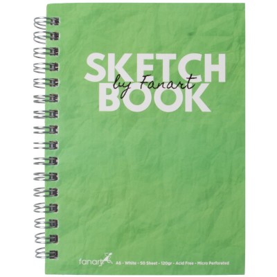Fanart Academy Sketchbook A6 Spiralli Eskiz Defteri Yeşil Kapak
