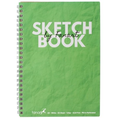 Fanart Academy Sketchbook A5 Spiralli Eskiz Defteri Yeşil