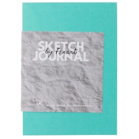 Fanart Sketch Journal A6 Ivory Kağıt Eskiz Defteri Turkuaz