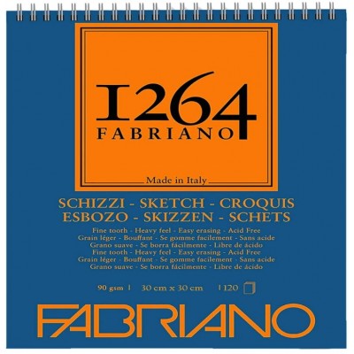 Fabriano 1264 Sketch Paper Eskiz Defteri 90 gr. 120 Yp. 30x30