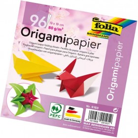 Folia Origami Kağıdı 19x19 cm. 12 Renk 96 Yaprak