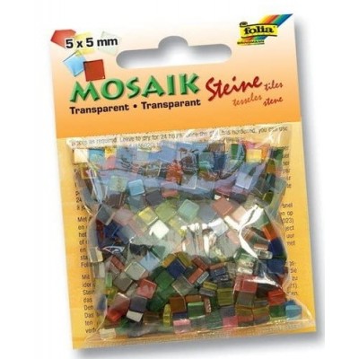 Folia Transparan Mozaik 5x5 mm. 700 Adet 20 RENK KARIŞIK