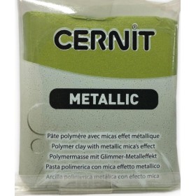 Cernit Metalik Polimer Kil 051 Green Gold