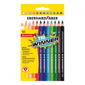 Eberhard Faber TRI Winner Kalın Üçgen Kuruboya 5mm 12 Renk