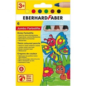 Eberhard Faber Kısa Pastel Kalemi 8mm 6 Renk