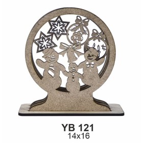 Kardan Adamlı Halkalar Ahşap Obje Kardan Adamlı Halkalar Ahşap Obje