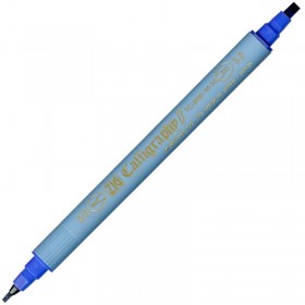 Zig Kaligrafi Kalemi Çift Uçlu 2 mm + 3.5 mm Mavi